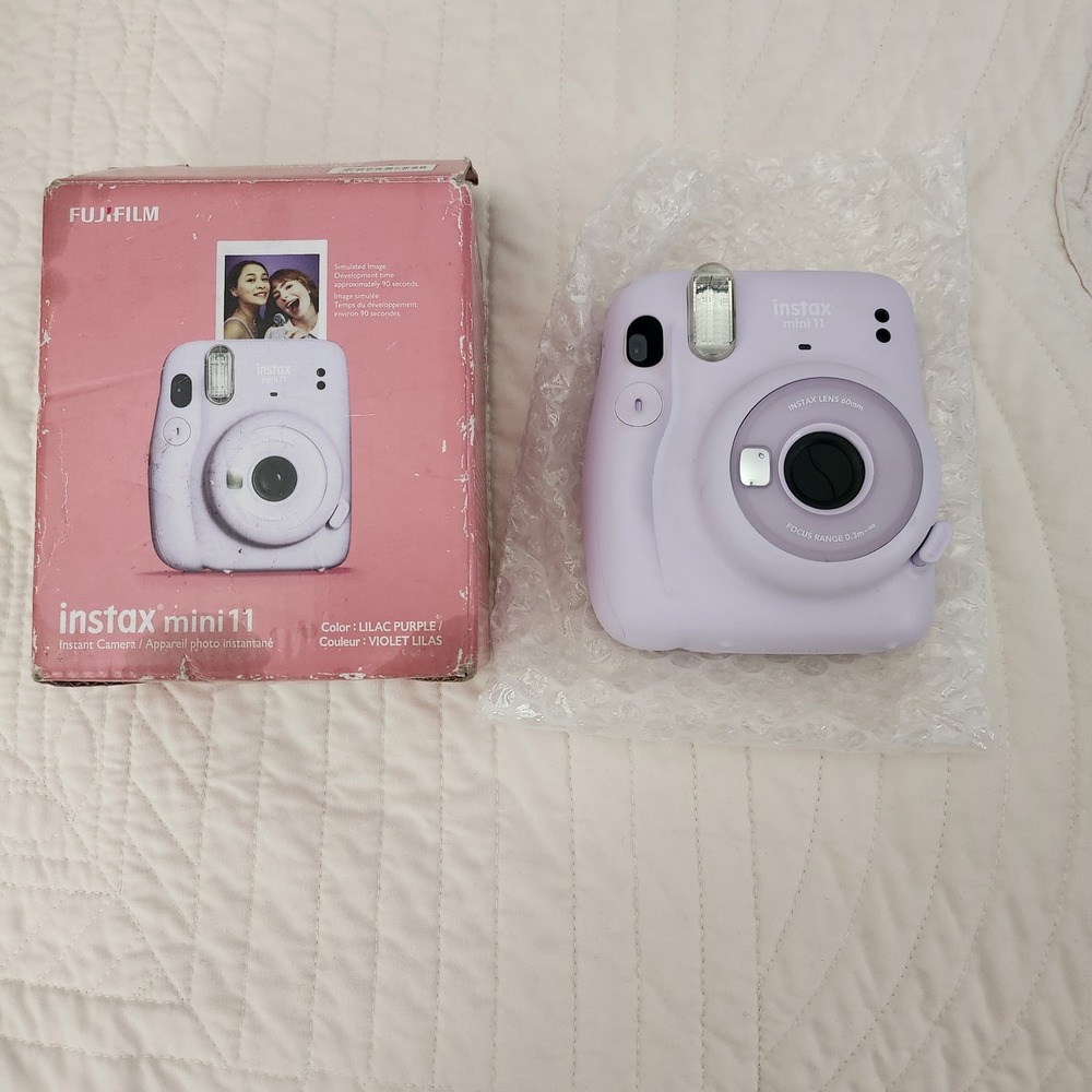 Fujifilm Instax Mini 11 Instant Film Camera Lilac Purple with Box and Manual